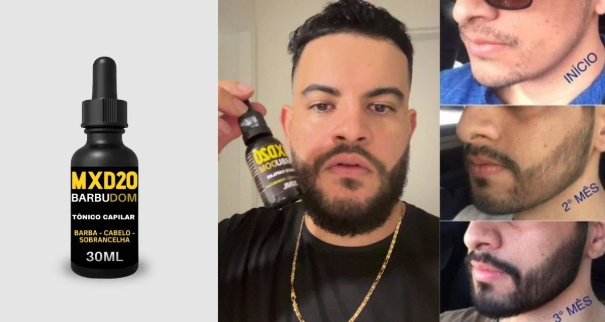 Tônico MXD20 Barbudom: Barba Cheia e Sem Falhas