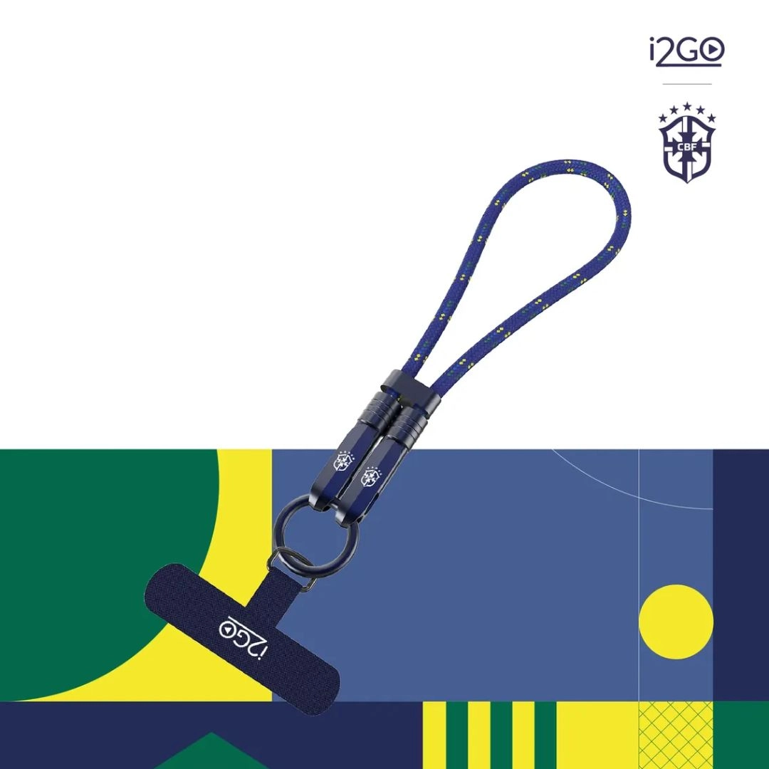 Alça De Mão Com Cabo Usb-c I2go Oficial Seleção Brasileira